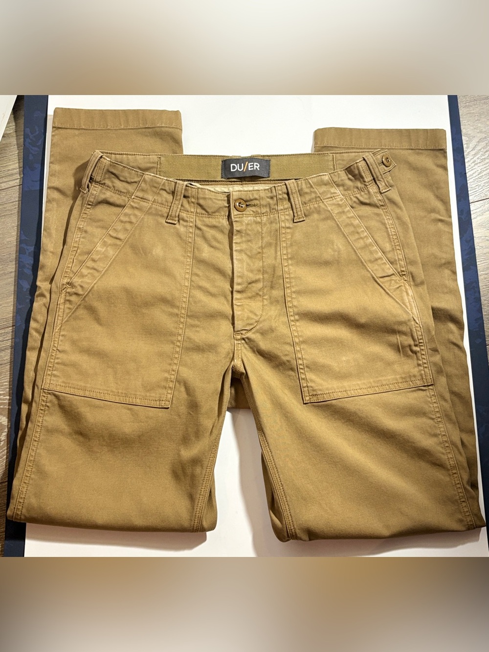 DU/ER Live Free Field Pant Performance Stretch Fatigue Khaki Pants 32x32